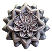sereno clássico uma digital Renderização do uma fractal padrão, matemático arte, monocromático paleta exclusivo png