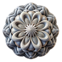 magnífico minimalista uma digital Renderização do uma fractal padrão, matemático arte, monocromático paleta 4k png