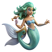 serene minimalist A beautiful siren luring sailors with her enchanting song, ocean setting, mystical lighting, fantasy art style detailed png