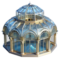 wonderful traditional Crystal palace, intricate glass structure, refracted light, ethereal atmosphere, delicate details high resolution png