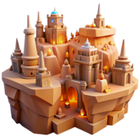 elegant minimalist Desert canyon city, carved into sandstone cliffs, futuristic architecture, warm lighting 4K png