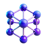 wonderful creative A network of interconnected nodes pulsating with energy, dynamic lighting shifting between blue and purple, abstract style high quality png
