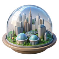 wonderful traditional A futuristic city built within a giant biodome, soft natural lighting, utopian style exclusive png