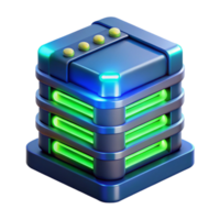 extraordinary artistic A powerful AI server farm humming with energy, cool blue and green lighting, technological style high resolution png