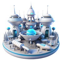 impressive creative A futuristic spaceport with sleek spaceships and bustling crowds, bright white lighting, sci-fi, authentic png