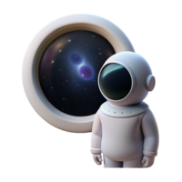 elegant creative A lone astronaut gazing at a colossal black hole from the window of a spaceship, realistic style, cosmic horror lighting 4K png