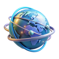 impressive rustic A holographic projection of the Earth, rotating slowly, data streams flowing around it, futuristic style high quality png