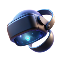 serene creative A virtual reality headset floating in a dark void, glowing with an inner light, surreal style genuine png