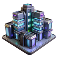 vibrant abstract A futuristic apartment complex, modular units, sleek metallic surfaces, glowing neon lights, cyberpunk style authentic png