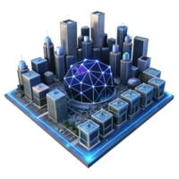 vibrant modern A futuristic cityscape at night, viewed from above, intricate network of lights, cyberpunk style premium png