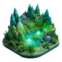 vibrant rustic A lush, green valley teeming with bioluminescent flora, illuminated by moonlight, in a hyperrealistic style with intricate detail high resolution png