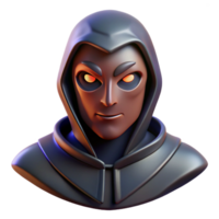 serene artistic A portrait of a mysterious masked figure, dramatic chiaroscuro lighting, surrealist style premium png