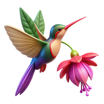 impresionante tradicional un minúsculo colibrí flotando cerca un vibrante fucsia flor, alas un difuminar, capturado en macro fotografía con superficial profundidad de campo y suave Encendiendo alto calidad png