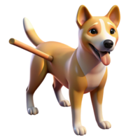 vibrant abstract A loyal dog fetching a stick in a green park, bright sunlight, photorealistic style high resolution png