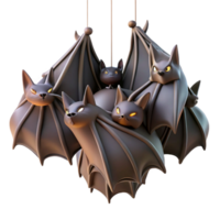 wonderful vintage A colony of bats hanging upside down in a dark cave, chiaroscuro lighting, gothic style high quality png