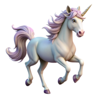 elegant traditional A majestic unicorn galloping through a field of wildflowers, dynamic lighting, realistic style, flowing mane and tail exclusive png