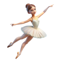 magnificent rustic A graceful ballerina in a white tutu, mid-leap, soft spotlight, impressionist style exclusive png