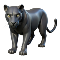 extraordinary vintage A sleek panther with black fur, prowling in the shadows, low-key lighting, realistic style genuine png