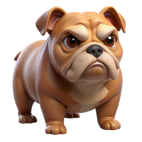 serene traditional A grumpy bulldog with wrinkled skin and a furrowed brow, studio lighting, realistic style authentic png