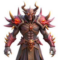 stunning minimalist A fearsome demon lord commanding his legions, hellish lighting, dark fantasy style original png