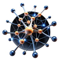 stunning rustic A network of interconnected neurons firing electrical impulses, visualized as glowing lines, under a dark, moody light high resolution png
