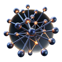 stunning modern A network of interconnected neurons firing electrical impulses, visualized as glowing lines, under a dark, moody light high quality png