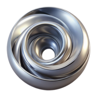 stunning contemporary A swirling vortex of liquid metal, chrome and silver, illuminated by a single, sharp spotlight from below original png