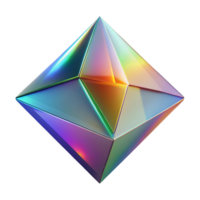 elegant contemporary A field of floating, geometric prisms, refracting light into a spectrum of colors, with sharp, defined edges and a minimalist aesthetic authentic png