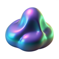 extraordinary artistic A single, large, amorphous blob of iridescent slime, lit from within by a pulsating light high quality png