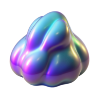 vibrant vintage A single, large, amorphous blob of iridescent slime, lit from within by a pulsating light genuine png