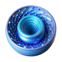 stunning contemporary A swirling vortex of digital data, visualized as binary code, illuminated by a cool, blue light premium png
