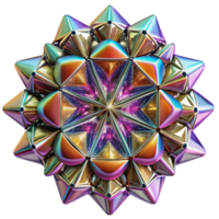 beautiful contemporary A kaleidoscope of fragmented, mirrored surfaces reflecting a chaotic array of colors and shapes, under a strobe light detailed png