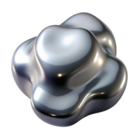 vibrant vintage Liquid silver forming amorphous shapes, reflecting a distorted image of a natural landscape, under a cool, silvery light authentic png