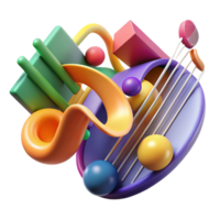 elegant vintage An abstract representation of musical harmony, using flowing lines and geometric shapes, with a vibrant color palette and a harmonious composition 4K png