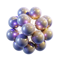serene creative A cluster of luminous orbs, connected by thin, glowing filaments, with a soft, ethereal glow and a cosmic atmosphere high quality png