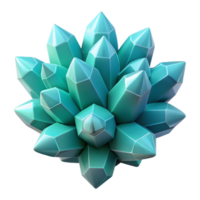 wonderful classic A cluster of crystalline structures, radiating a soft, internal glow of turquoise, geometric abstract, low-poly style, detailed png