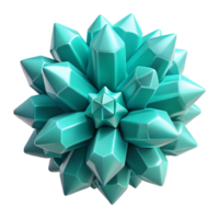 magnificent modern A cluster of crystalline structures, radiating a soft, internal glow of turquoise, geometric abstract, low-poly style, premium png