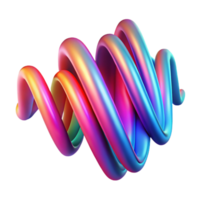 vibrant minimalist An abstract representation of sound waves, visualized as vibrant ribbons of color, illuminated by a pulsating, rhythmic light, synthwave aesthetic, exclusive png