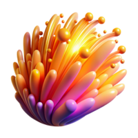 vibrant contemporary A dynamic field of particles, flowing and colliding in a spectrum of warm colors, illuminated by a bright, directional light, abstract expressionism, detailed png