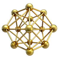 vibrant creative A network of interconnected golden wires, forming a complex, three-dimensional structure, dimly lit, Art Deco style, exclusive png