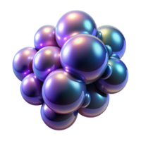impressive artistic A cluster of iridescent bubbles, floating in a dark void, illuminated by a soft, ethereal light, dreamlike style, premium png