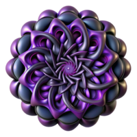 extraordinário minimalista uma complexo fractal padrão, rendido dentro tons do profundo roxa e preto, iluminado de uma sutil, ambiente luz, matemático arte, Alto qualidade png