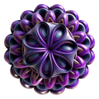 Maravilhoso minimalista uma complexo fractal padrão, rendido dentro tons do profundo roxa e preto, iluminado de uma sutil, ambiente luz, matemático arte, 4k png