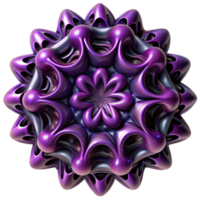 impressionante vintage uma complexo fractal padrão, rendido dentro tons do profundo roxa e preto, iluminado de uma sutil, ambiente luz, matemático arte, profissional png