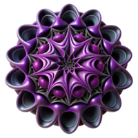 extraordinário minimalista uma complexo fractal padrão, rendido dentro tons do profundo roxa e preto, iluminado de uma sutil, ambiente luz, matemático arte, Alto resolução png