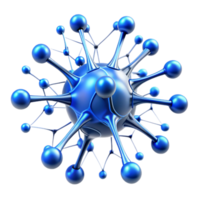 elegant abstract A network of interconnected neurons, firing with electric blue energy, microscopic detail, cyberpunk aesthetic, original png