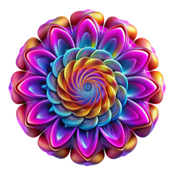 stunning artistic A kaleidoscopic pattern of vibrant colors, swirling and morphing, illuminated by a pulsating, strobe light, psychedelic art, high resolution png