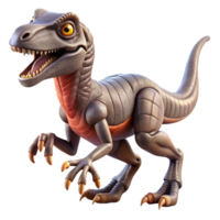 stunning contemporary A fierce velociraptor hunting in a prehistoric jungle, dynamic pose, dramatic lighting, hyperrealistic style 4K png