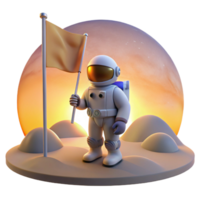 beautiful abstract A lone astronaut, planting a flag on a desolate, alien planet, under a double sunset. Natural lighting, photorealistic style detailed png