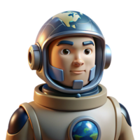 extraordinary minimalist Portrait of a stoic astronaut with a reflective helmet, a worn spacesuit, and a contemplative gaze, lit by the distant Earth original png